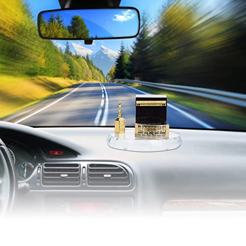 Crystal Kaaba Model Islamic Architecture Figurine for Home and Car Decor