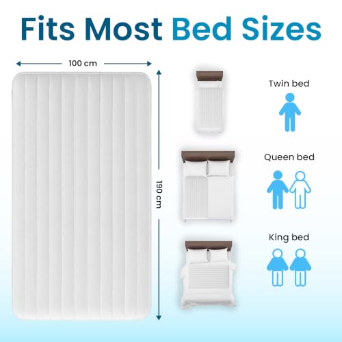 Cooling Mattress Pad for Hot Sleepers - 100% Cotton Twin Size