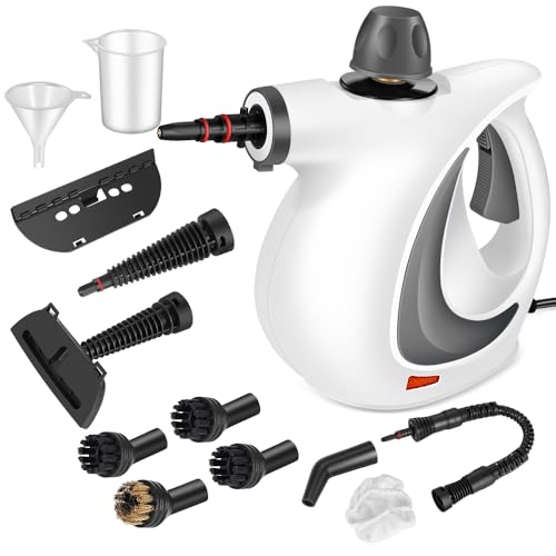Handheld Steam Cleaner with 12-Piece Accessory Set for Deep Home Cleaning