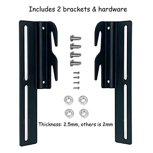 Bolt-On to Hook-On Bed Frame Conversion Brackets - 2-Pack Adapter Kit