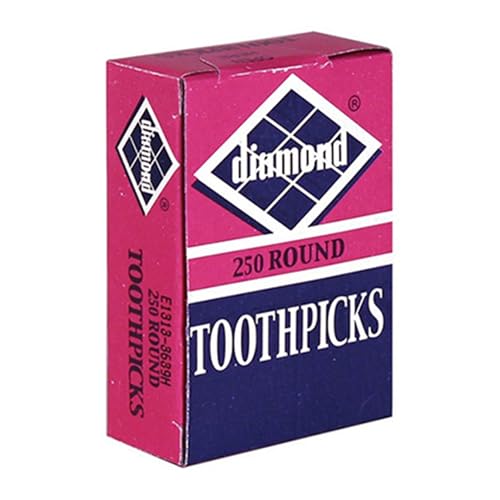 Diamond Wooden Toothpicks for Food & Drinks - 250 Count | FIRE ROSE
