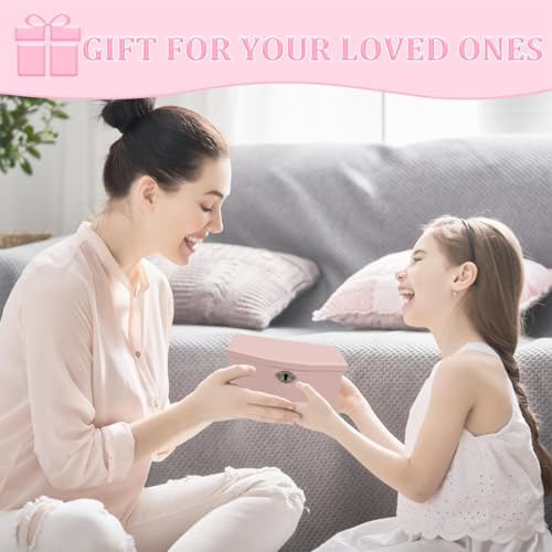 Pink Ballerina Musical Jewelry Box with Mirror and Lock