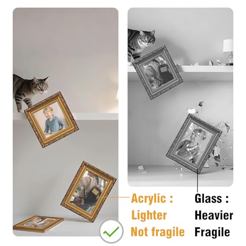 8x10 Gold Picture Frame - Vintage Ornate Wall Hanging and Tabletop Display