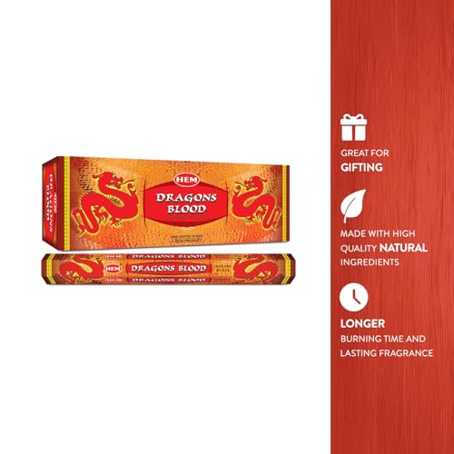 Dragon's Blood Hand-Rolled Incense Sticks - 120 Count Box for Stress Relief