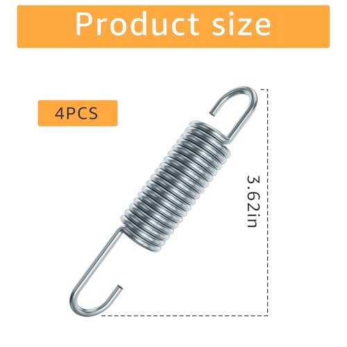 Recliner Chair Mechanism Tension Springs - 3-5/8 Inch Long Neck (2-Pack)