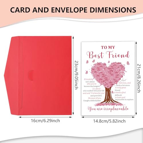 To My Best Friend Card - Friendship Card for Women | Graduation, Birthday, Valentines Gifts