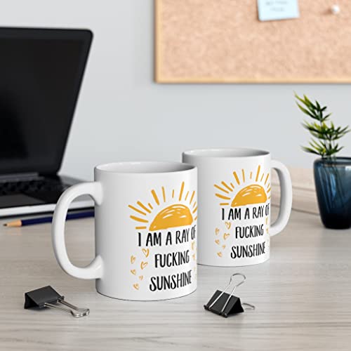 I Am Ray Of F-Cking Sunshine Mug - Funny 11oz Coffee Cup for Women