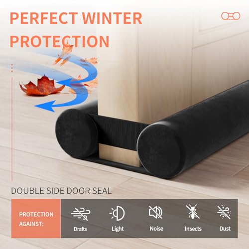 Under Door Draft Stopper - Adjustable 29-35 Inch Noise & Wind Blocker