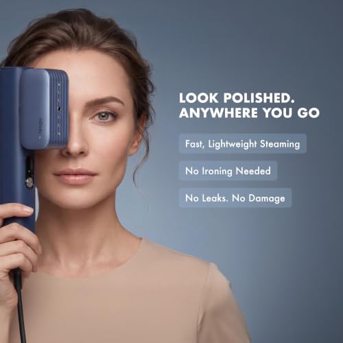 Portable Handheld Garment Steamer with Rotating Head for Travel