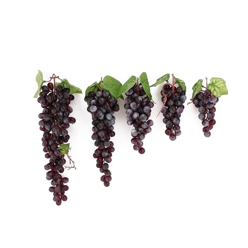 Artificial Grapes - 2PCS Purple Simulation Fruit for Home Decor