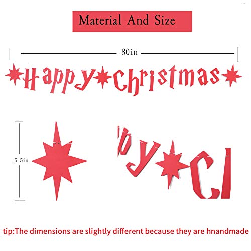 Happy Christmas Banner - Christmas Decoration, Indoor & Outdoor Holiday Sign