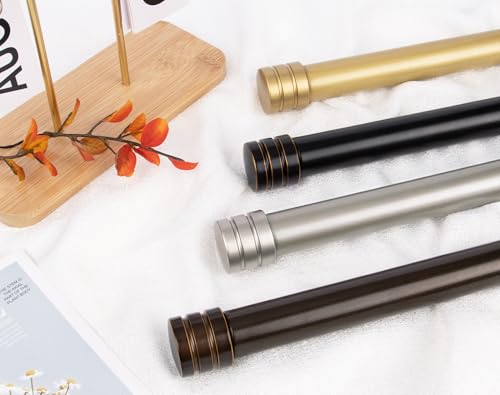 Adjustable Double Curtain Rod, 1-Inch Heavy Duty Dual Drape Rod