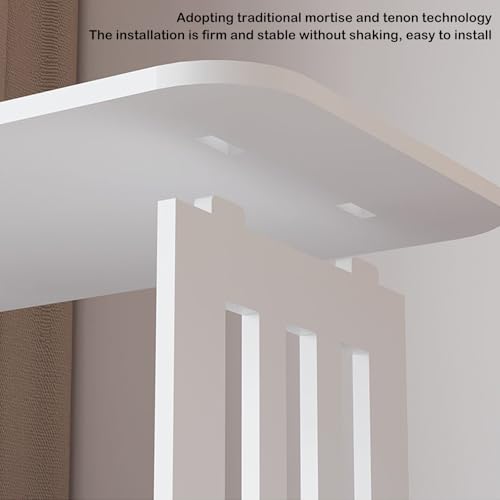 Modern White 2-Tier Nightstand, Small Bedside End Table for Compact Spaces