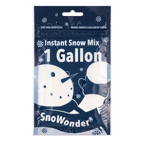 Instant Fake Snow Powder for Cloud Slime & Holiday Decor - Makes 1 Gallon