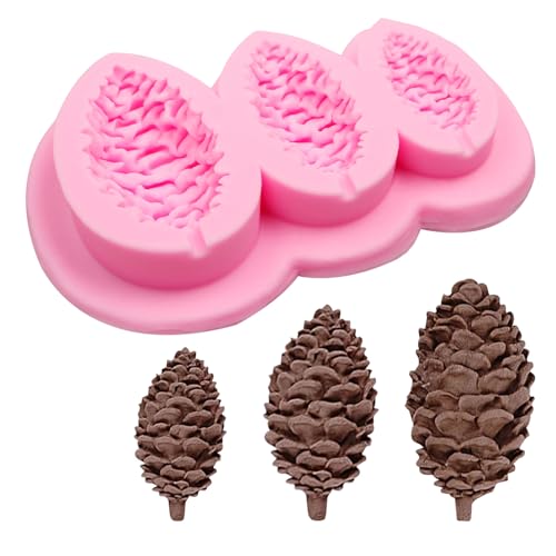 CRR-85 Pine Cone Silicone Mold for Cake, Fondant, Candy & Resin Decor