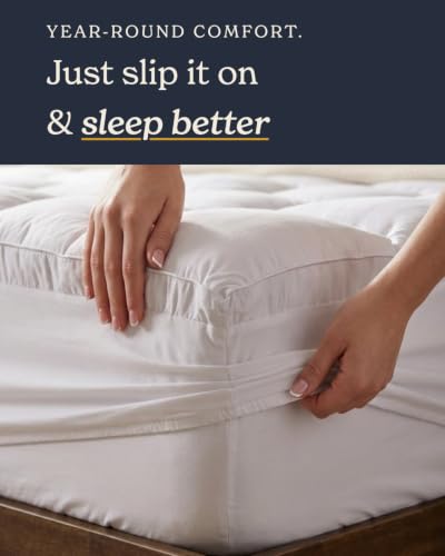 Queen Mattress Pad - Soft Pillowtop, Breathable & Noiseless
