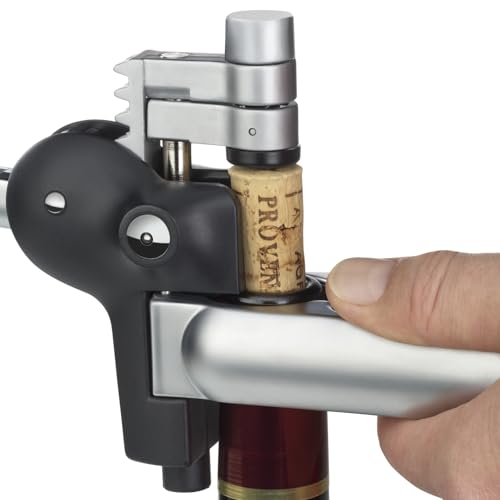 WMF Baric Lever Corkscrew Wine Opener - 19cm, Die-Cast Metal & Beech Wood, Effortless Uncorking