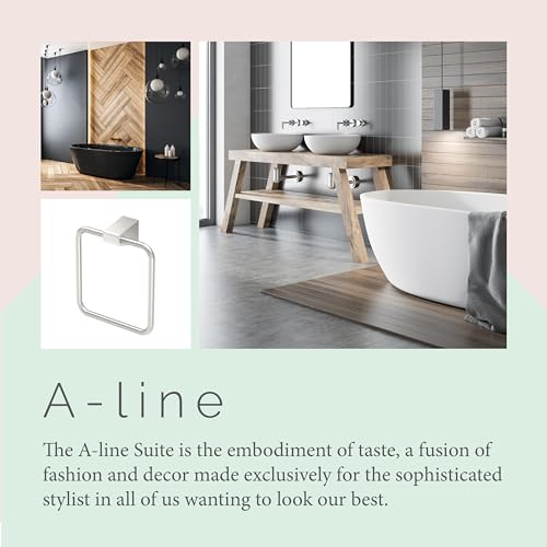 Gatco 5662 A-Line Towel Ring, Satin Nickel
