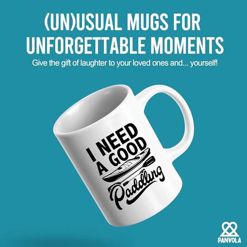Panvola Kayak Gift Mug 11 oz White – Funny Paddling Coffee Cup for Women & Men
