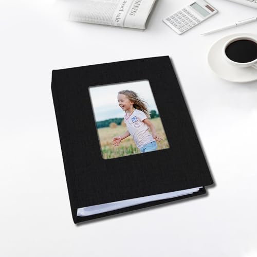 Linen 4x6 Photo Album, 100 Pocket Small Memory Book for Photos & Keepsakes