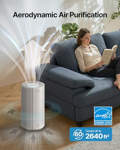 Large Room Air Purifier for Whole Home up to 2640 Sq Ft with HEPA Filter