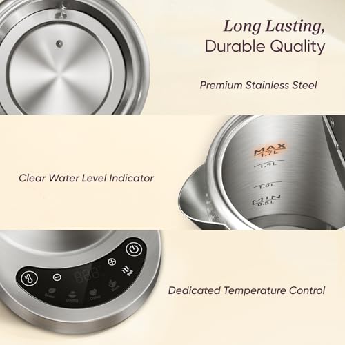 Cosori Stainless Steel Electric Kettle 1.8 Quarts with Temperature Control