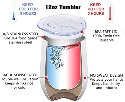 PEMILO 12oz Insulated Stainless Steel Tumbler for Coffee & Drinks – Perfect Gift for Coworkers, Boss, Retirement, Birthday, Christmas