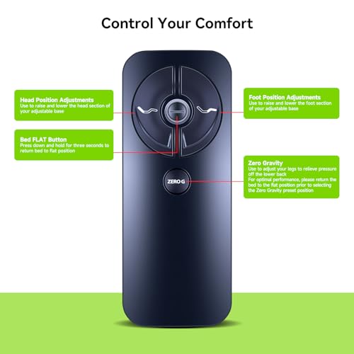 Adjustable Bed Remote Control Replacement for RF399A and RF368B Models