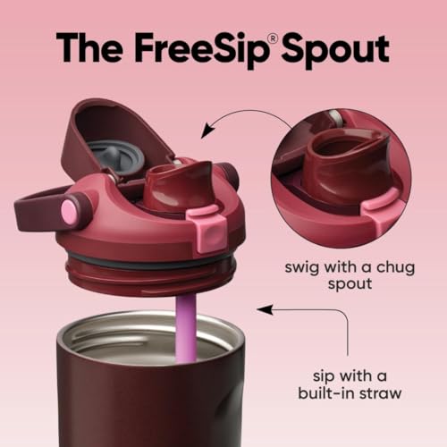 Owala FreeSip Sway Stainless Steel Water Bottle 30 oz Black Cherry