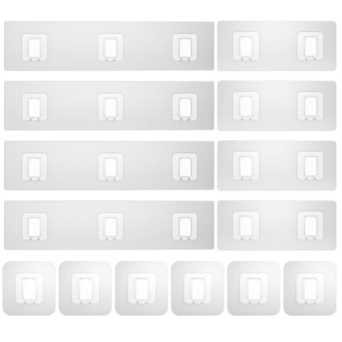 14-Pack Adhesive Shower Caddy Replacement Hooks, Waterproof Wall Strips