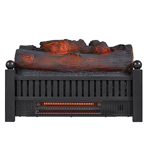Electric Fireplace Log Set Infrared Heater with LED Flames and Remote Control