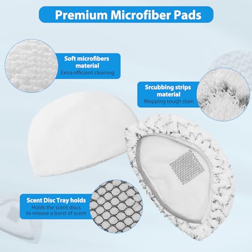 10-Pack Microfiber Steam Mop Replacement Pads for Hard Floor Cleaners