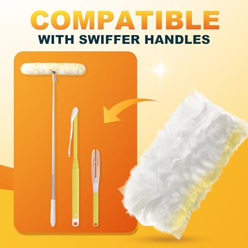 Disposable Electrostatic Duster Set - 2 Handles & 24 Heavy-Duty Refills