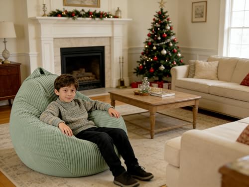 3ft Memory Foam Bean Bag Chair for Kids and Teens - Cozy Lounge Sofa