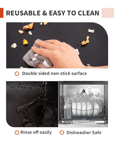 Heavy Duty Non-Stick Oven Liners (2 Pack) - 17" x 25" Reusable Oven Mats