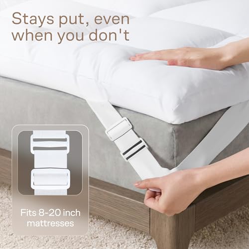 Full Size Cooling Mattress Topper - Extra Thick Soft Mattress Pad