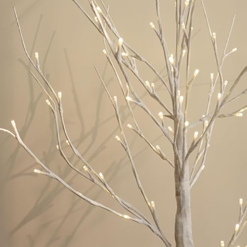NOWSTO Birch Tree Lights Set of 3 - 4ft/6ft/8ft Outdoor LED with Timer, 440 Warm White