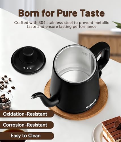 1L Gooseneck Electric Kettle for Pour Over Coffee and Tea, Fast Heating