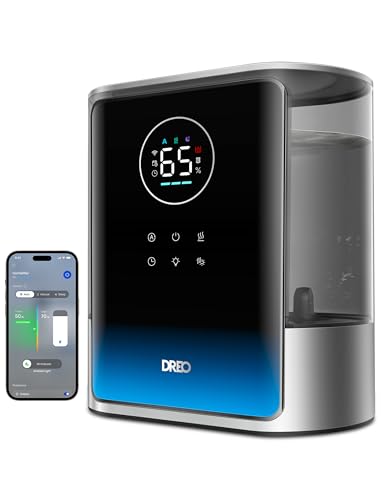 Smart Humidifier for Large Rooms with Warm and Cool Mist 8L Tank