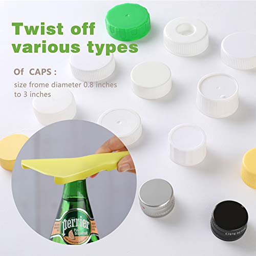 Sukiise Twist-Off Bottle Opener for Weak Hands and Seniors, Durable Metal Teeth