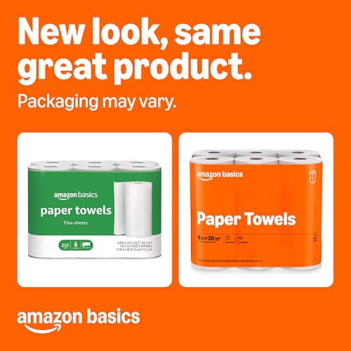 Amazon Basics 2-Ply Flex-Sheets Paper Towels 12 Rolls