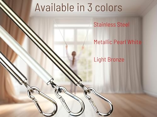 46-Inch Iron Curtain Pull Wand - Heavy Duty Drapery Rod, 4 Pack