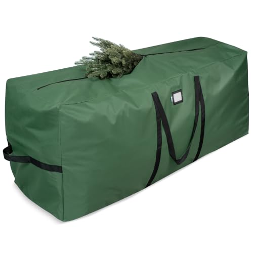 Holiday Spirit 9 Ft Tree Storage Bag - Heavy Duty 600D Canvas with Dual Zippers