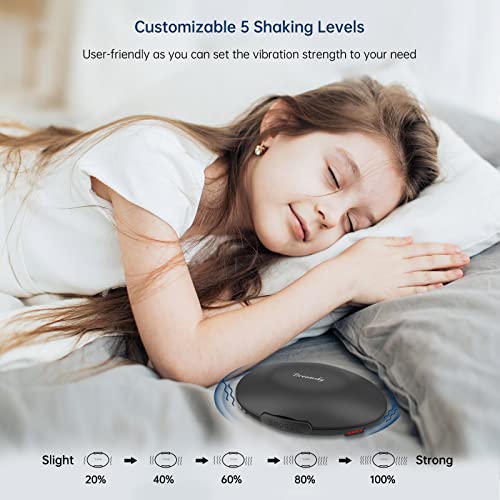 Vibrating Bed Shaker Alarm Clock for Heavy Sleepers, Rechargeable Under Pillow