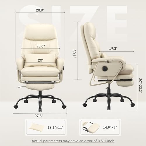 Adjustable Reclining Chaise Lounge Chair with Footrest and Lumbar Support