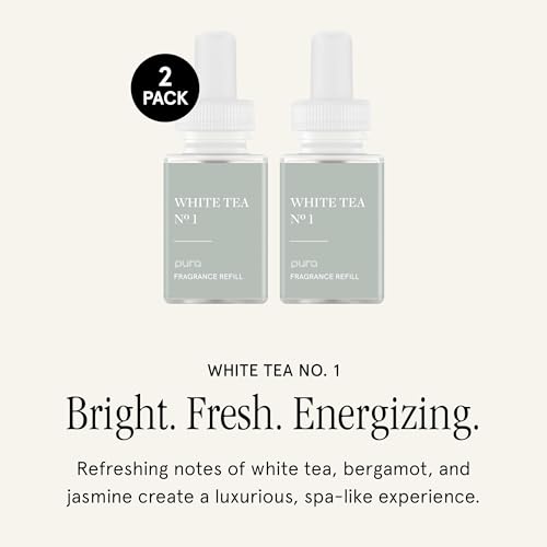 Smart Home Fragrance Diffuser Refills, White Tea Scent, 2 Pack