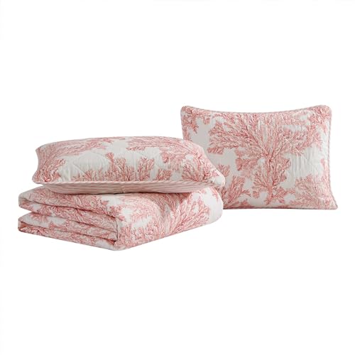 Reversible Twin Quilt Set - 100% Cotton Bedding with Sham