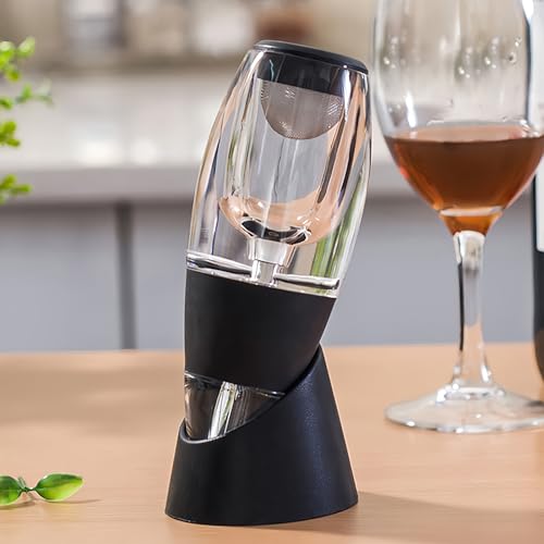 DS-101 Premium Wine Aerator Pourer with LED Light & Sediment Filter - Enhances Flavor