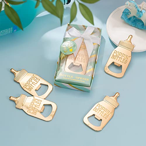 Uezea 24 Pack Baby Bottle Openers - Green Baby Shower Favor Gifts & Decorations