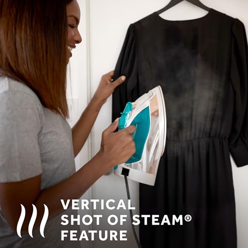 1400W Steam Iron with Nonstick Soleplate and Auto Shut-Off
